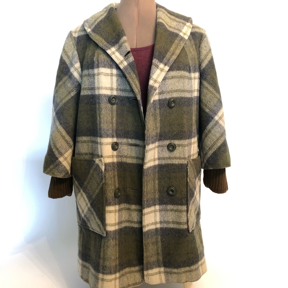 Vintage plaid jacket coat